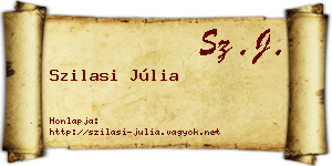 Szilasi Júlia névjegykártya